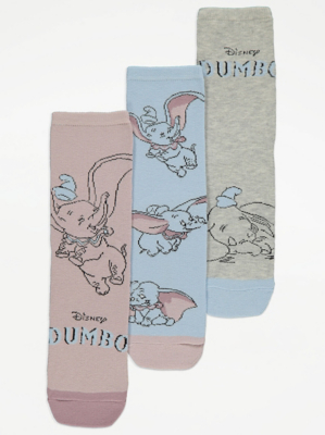Disney Dumbo Socks 3 Pack Women at ASDA