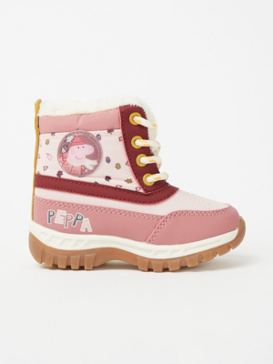 First Walkers Pink Peppa Pig's Forest Snow Boots