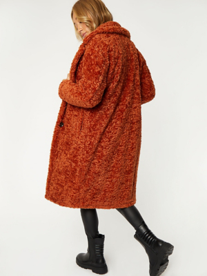 asda burnt orange coat