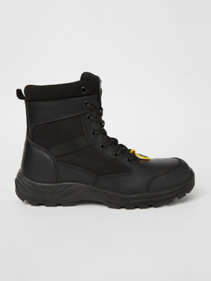 Black Steel Toe Safety Boots Men at ASDA