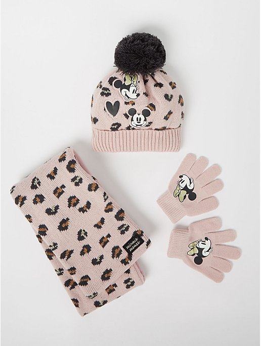 Disney Minnie Girls Hat Scarf Gloves Set Disney Minnie Girls Hat Scarf Gloves Set