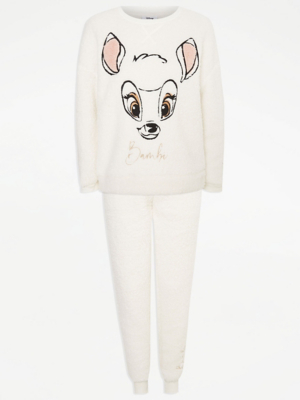 Disney Bambi Cream Fleece Pyjamas Women at ASDA