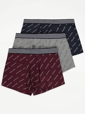 Unlimited Printed Hipster Trunks 3 Pack