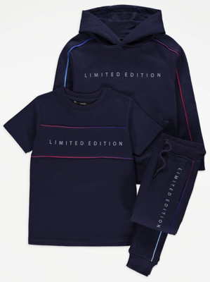Navy Limited Edition T-Shirt Joggers and Hoodie Outfit