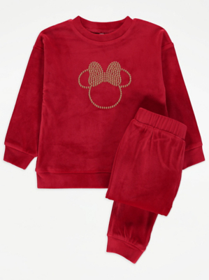 Disney Minnie Mouse Red Christmas 2 Piece Outfit