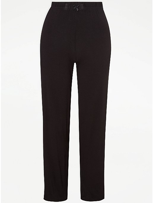 Black Bow Trim Pyjama Bottoms | Women | George at ASDA