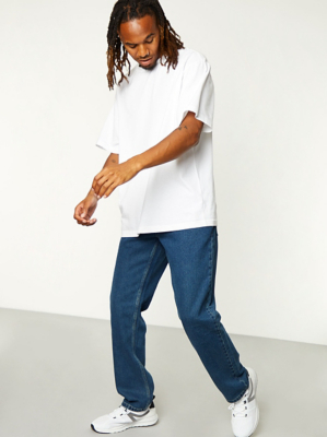 Dark Wash Straight Leg Jeans Men at ASDA