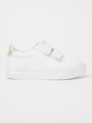 white strap trainers