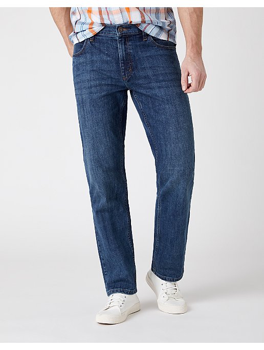 Wrangler Authentic Blue Straight Fit Jeans | Men | George at ASDA