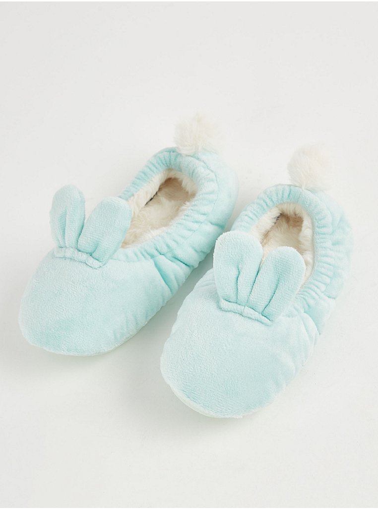 Mint Bunny Rabbit Slipper Socks | Kids | George at ASDA