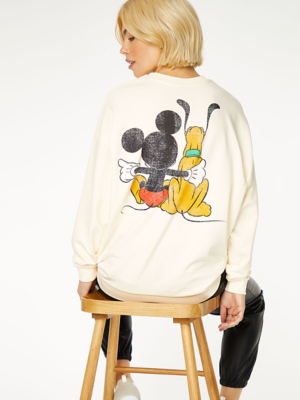 Disney Mickey & Friends Cream Jersey Sweatshirt
