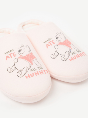 Disney Winnie the Pooh Pink Mule Slippers Women at ASDA