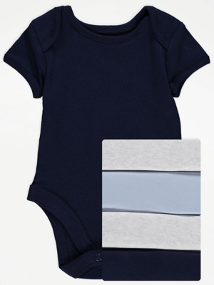 Short Sleeve Bodysuits 5 Pack Baby at ASDA