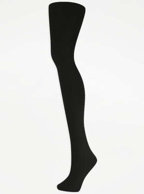 Black 300 Denier Opaque Thermal Tights