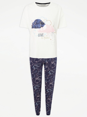 Cloud Print Short Sleeve Pyjamas Women George At ASDA