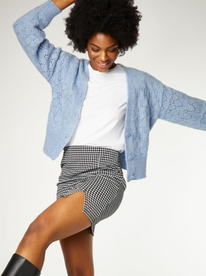 Light Blue Pointelle V-Neck Cardigan | Women | George at ASDA