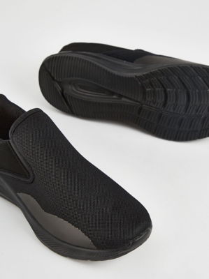 mens black trainers asda