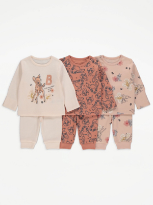 Disney Bambi Pink Pyjamas 3 Pack