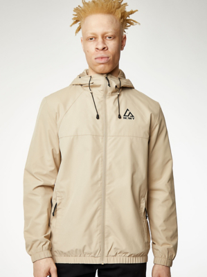 Sand Lightweight Hooded Logo Jacket | Men | George at ASDA
