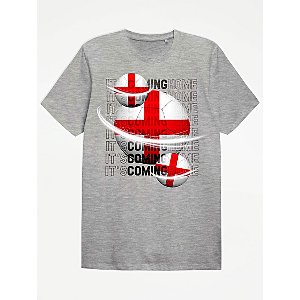 Unisex Grey It's Home Jersey T-Shirt | | George at ASDA