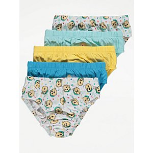 CoComelon Assorted Character Print Briefs 5 Pack, Kids