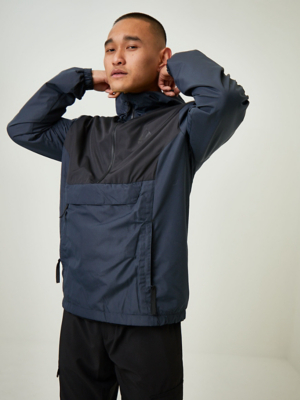 Navy Shower Resistant Zip Up Jacket Men at ASDA