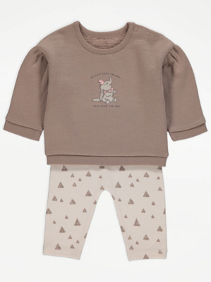 Disney Dumbo Brown Sweatshirt and Leggings Outfit