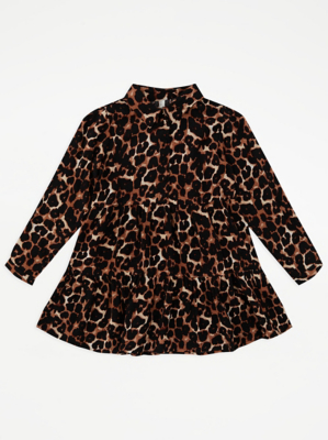 leopard print shirt dress asda