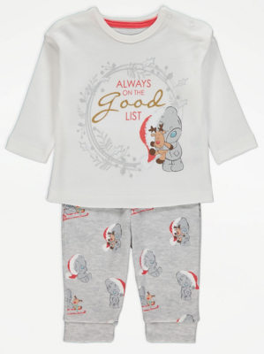 Tiny Tatty Teddy Long Sleeve Christmas Pyjamas Baby at ASDA