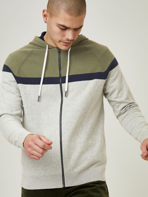 Light Grey Zip Up Hoodie Men at ASDA