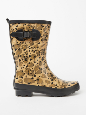 Animal Print Wellington Boots Women at ASDA