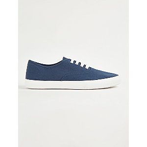 Navy Canvas Pumps | Men | George at ASDA