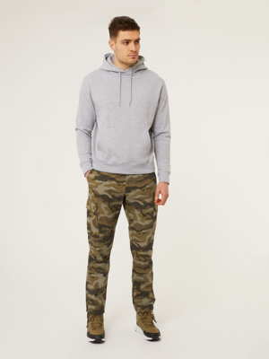 Khaki Camo Print Cargo Trousers Men at ASDA