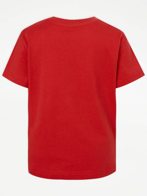 T-shirt Garçon George – Rouge Coton – Taille 9 Ans – Manches Courtes – Très Bon état