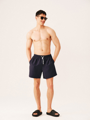Navy Plain Swim Shorts Men at ASDA