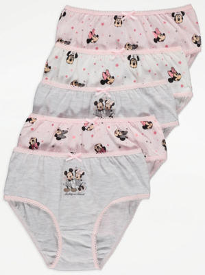 Disney Minnie Mouse Pink Knickers 5 Pack