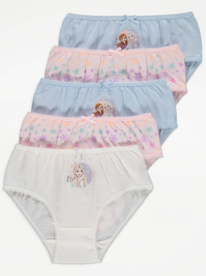 Disney Frozen Elsa Knickers 5 Pack Kids at ASDA