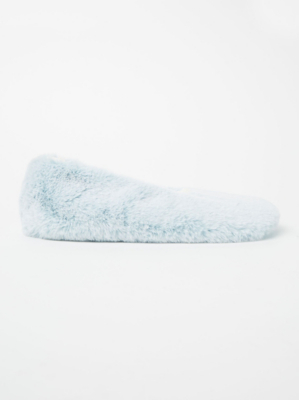 Light Blue Faux Fur Slipper Socks Women at ASDA