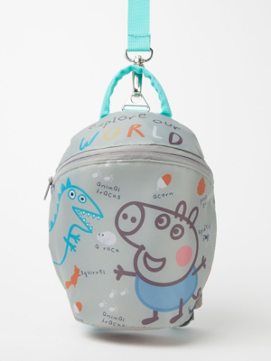 Peppa Pig Pig Grey Rucksack With Reins Kids at ASDA