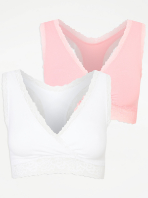 Maternity Comfort Bras 2 Pack Women at ASDA
