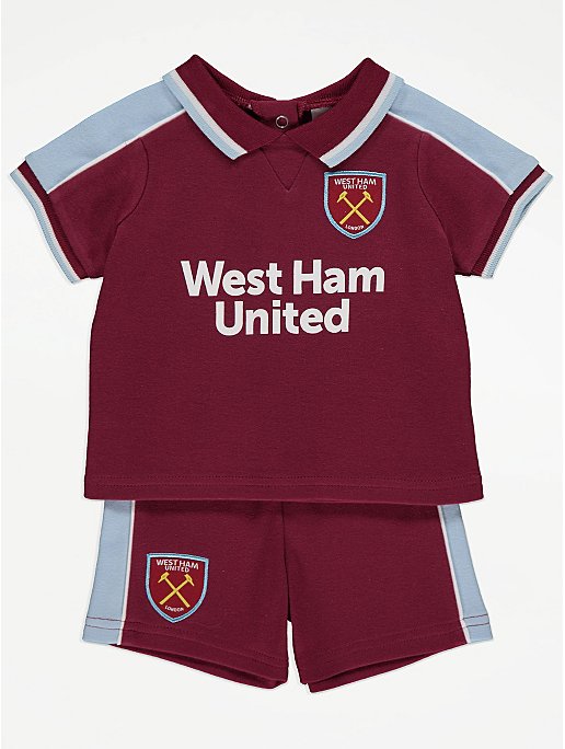 Spanje Overeenkomend Republikeinse partij Official West Ham United Merchandise T-Shirt and Shorts Outfit | Baby |  George at ASDA