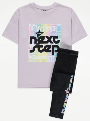 The Next Step Print T-Shirt and Leggings Outfit