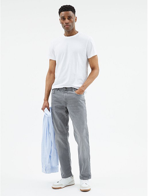 Light Grey Straight Fit Jeans | Men | George at ASDA