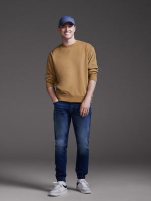 Dark Washed Slim Fit Jeans With Stretch Men at ASDA