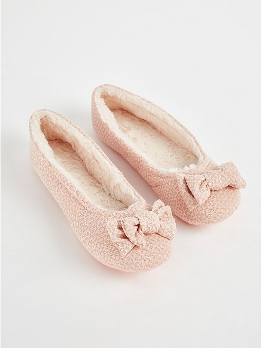 Pink Textured Slippers | Women George at ASDA