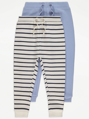 Blue Striped Joggers 2 Pack
