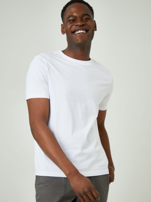 slim fit white t shirt mens