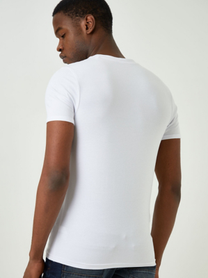 asda george mens white t shirts