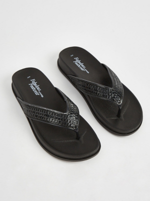 Black Platform Flip Flops Women at ASDA