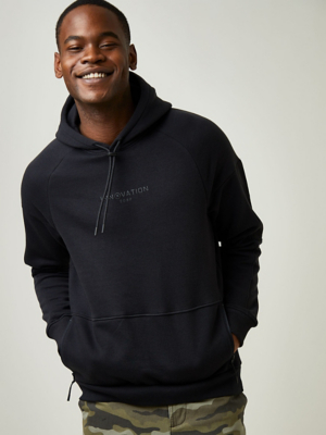 Black Innovation Jersey Hoodie Men at ASDA